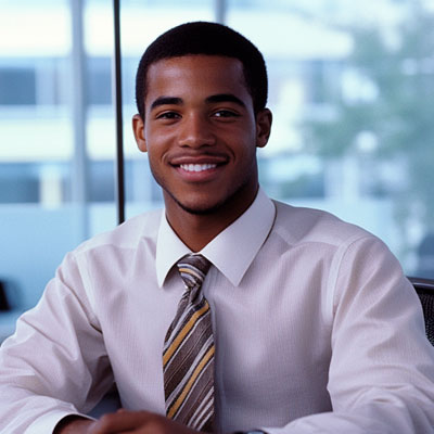 South African man in suit. 